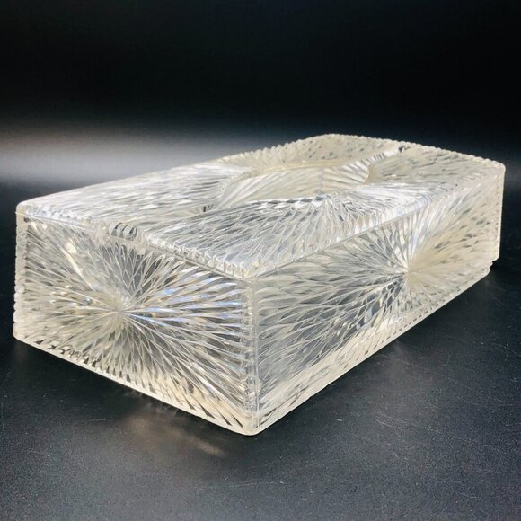 50s Celebrity NY Acrylic Tissue Box Cover Vanity or Wall Mount Hollywood Regency - Picture 2 of 15